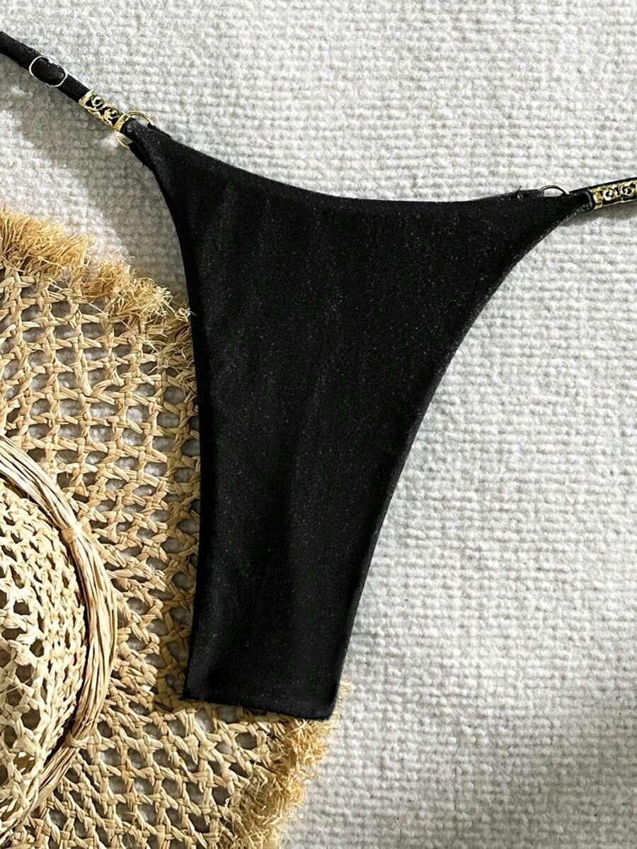 czarny dół od bikni