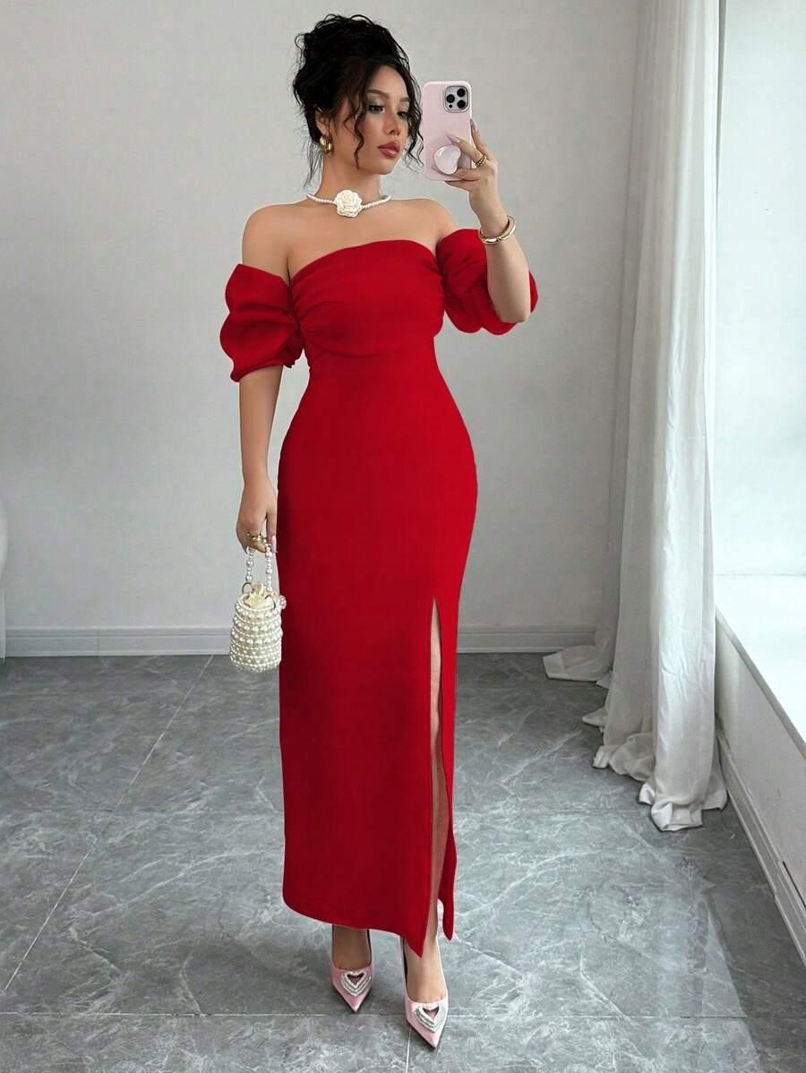 CZARNA MAXI SUKIENKA