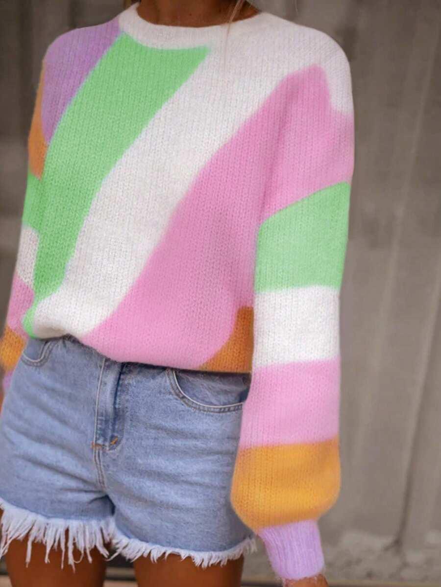 sweter dzianina długi rękaw