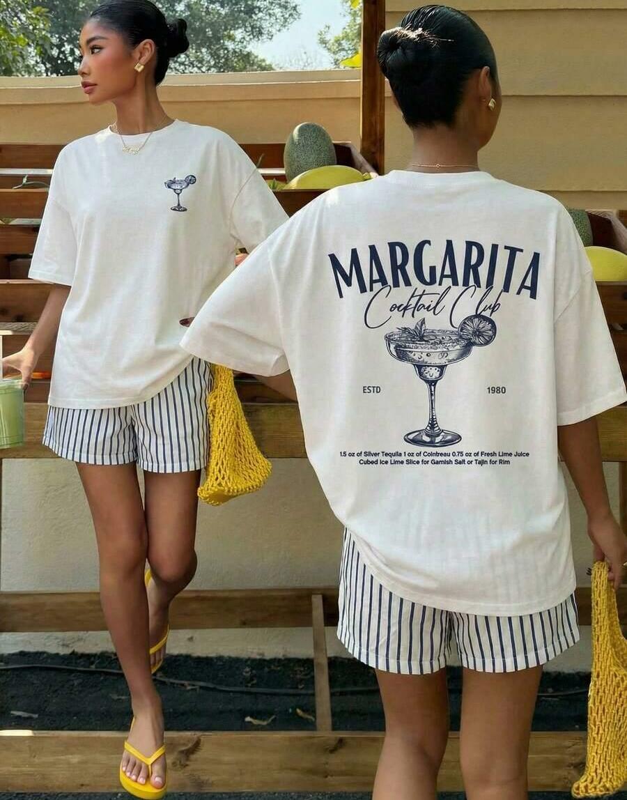 T-SHIRT OVERSIZE NADRUK MARGARITA