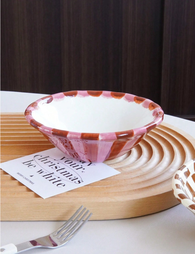 Ceramiczna miska w paski