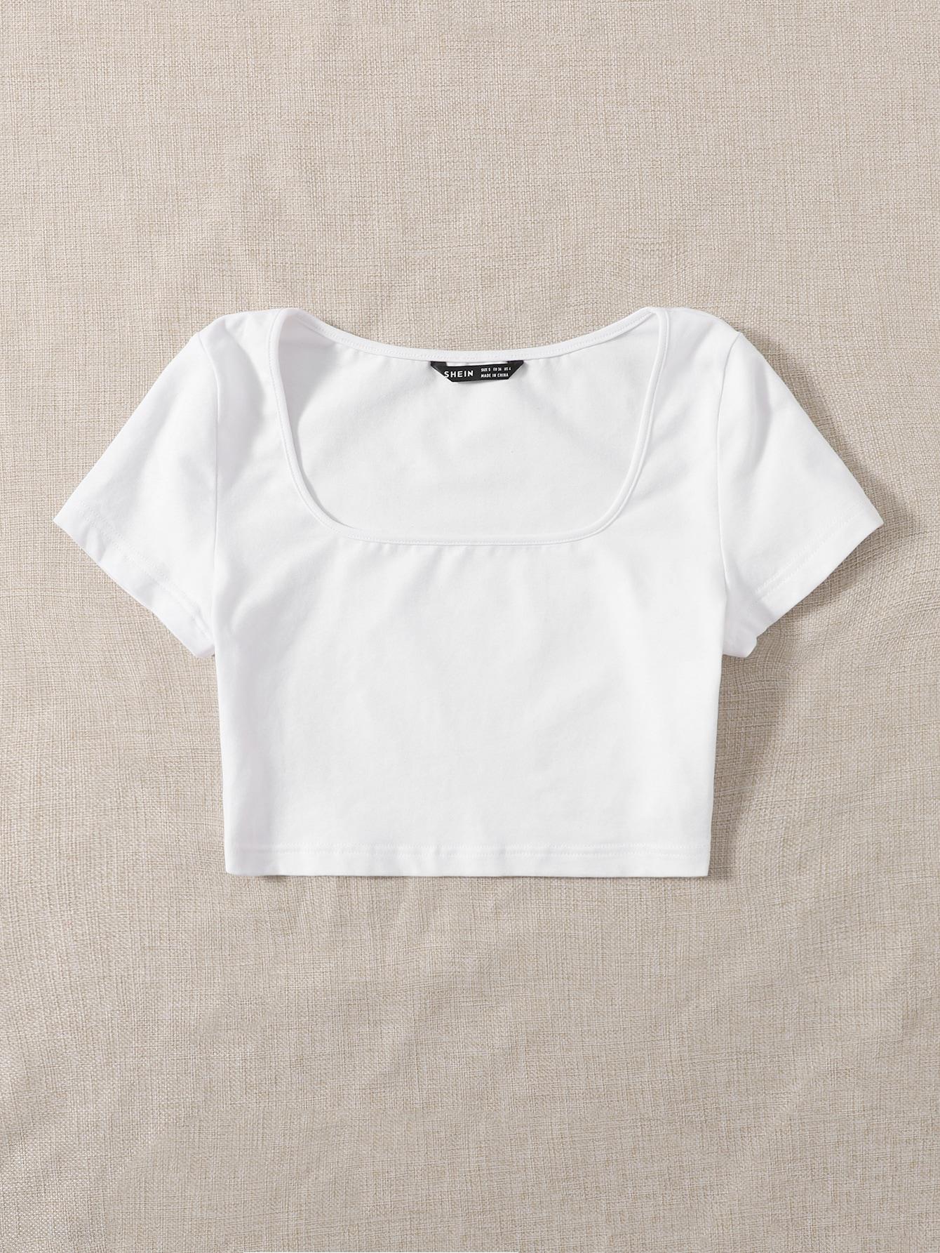 BIAŁY KRÓTKI T-SHIRT
