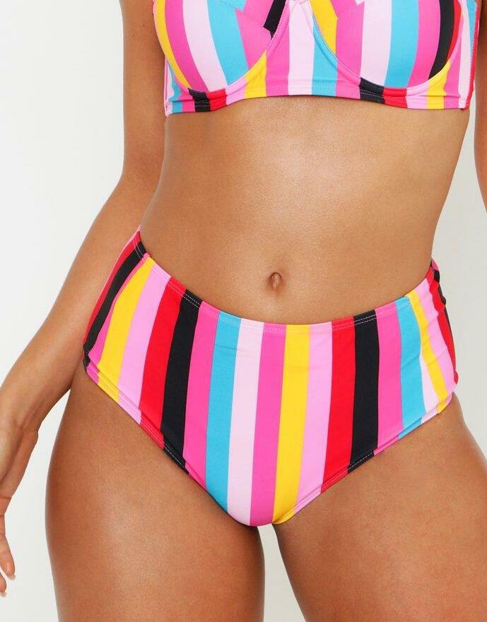 DÓŁ OD BIKINI PASKI KONTRAST WYSOKI STAN