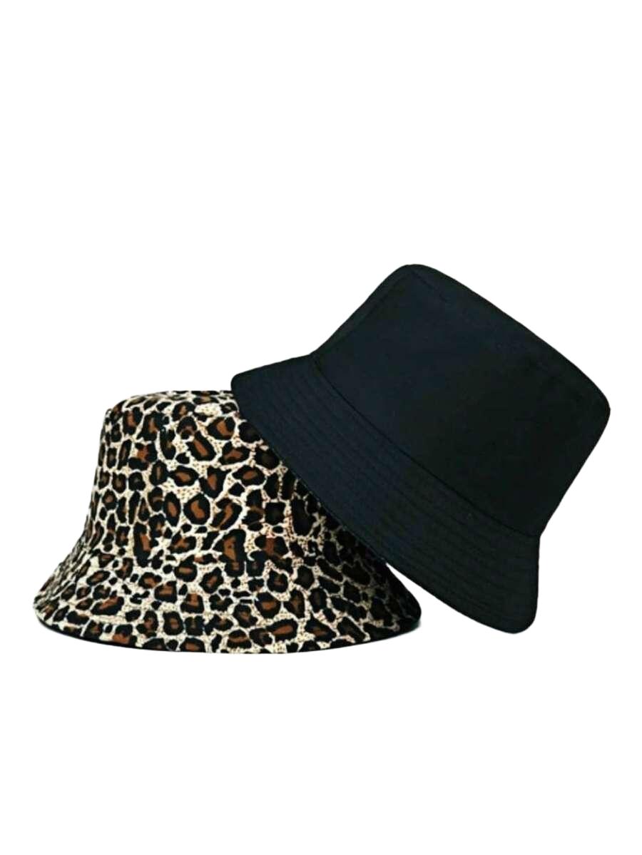 dwustronny kapelusz animal print