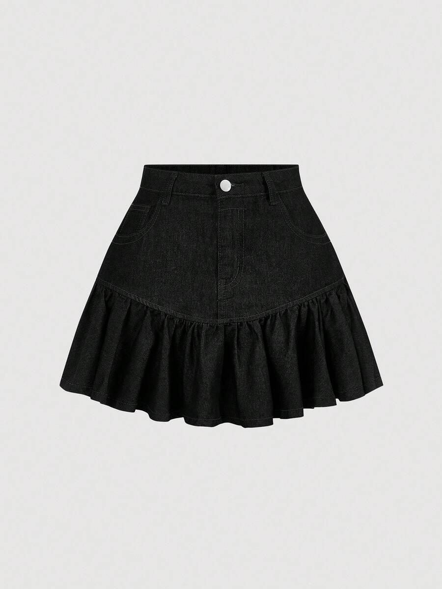 CZARNA SPÓDNICA JEANS 