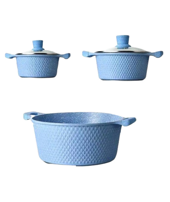 niebieski garnek 3-pack