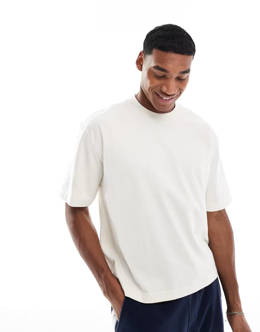 kremowy t-shirt basic