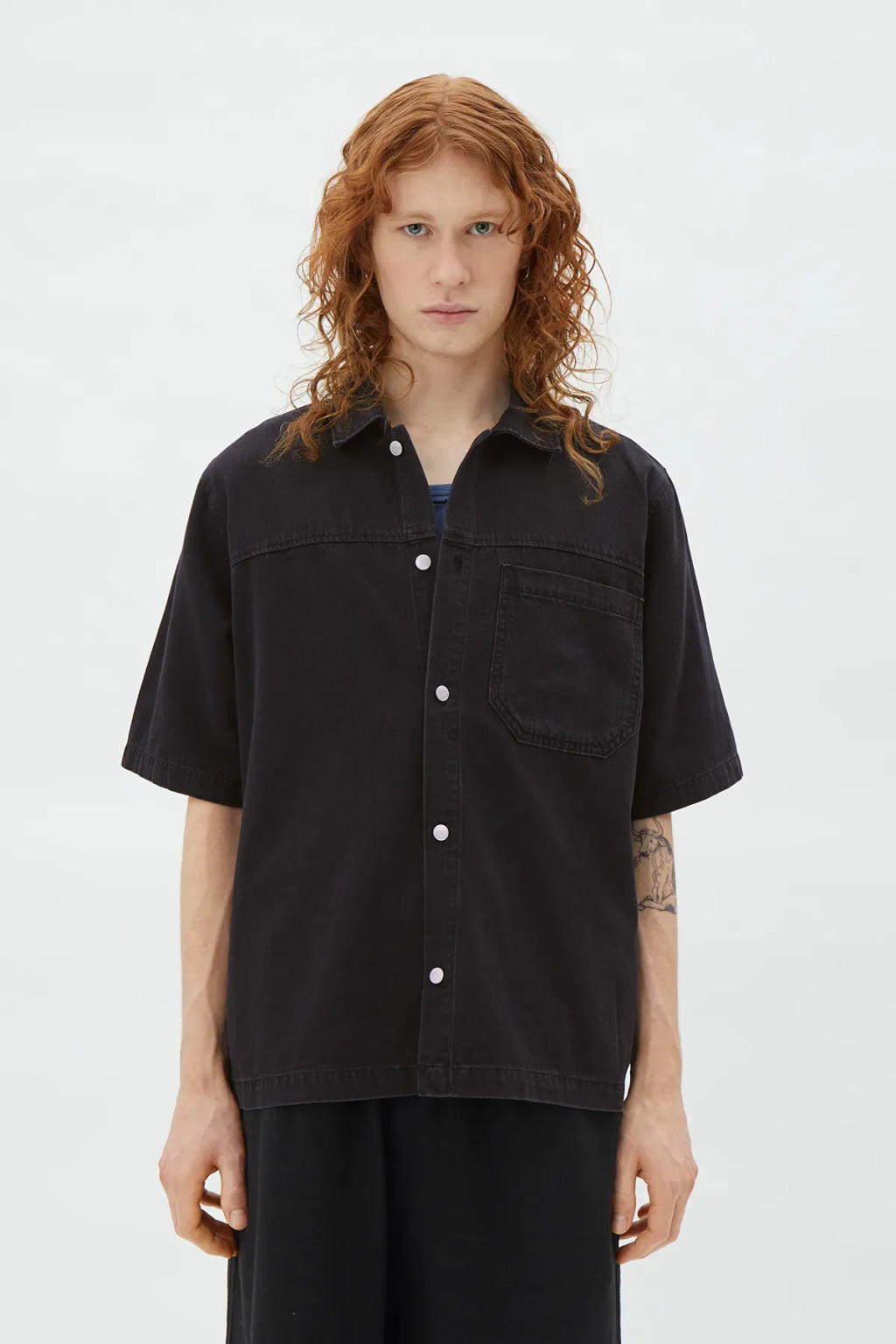 KOSZULA JEANS KOŁNIERZYK CASUAL
