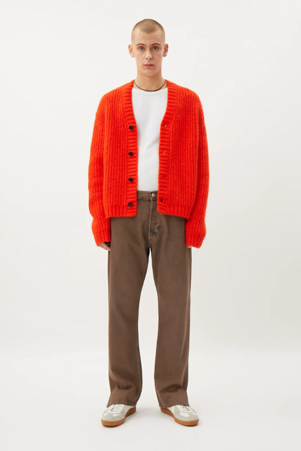 BRĄZOWE SPODNIE JEANS