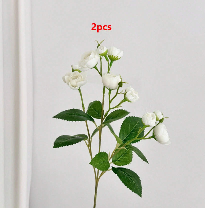 biały sztuczny kwiat 2-pack