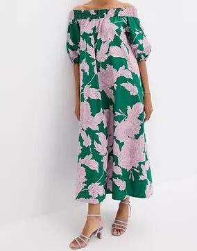 SUKIENKA MAXI OVERSIZE PLUS SIZE BAWEŁNIANA DEKOLT CARMEN 
