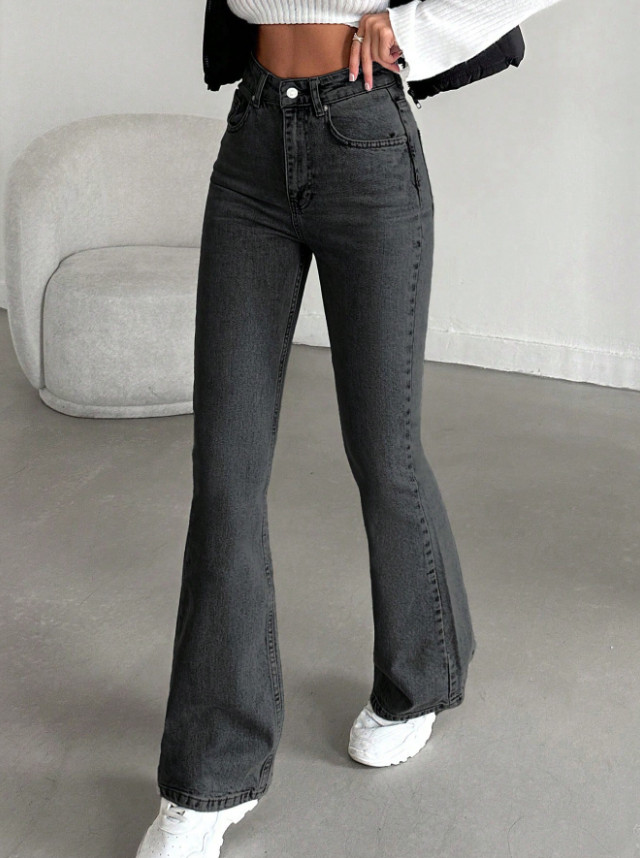 CZARNE SPODNIE JEANS