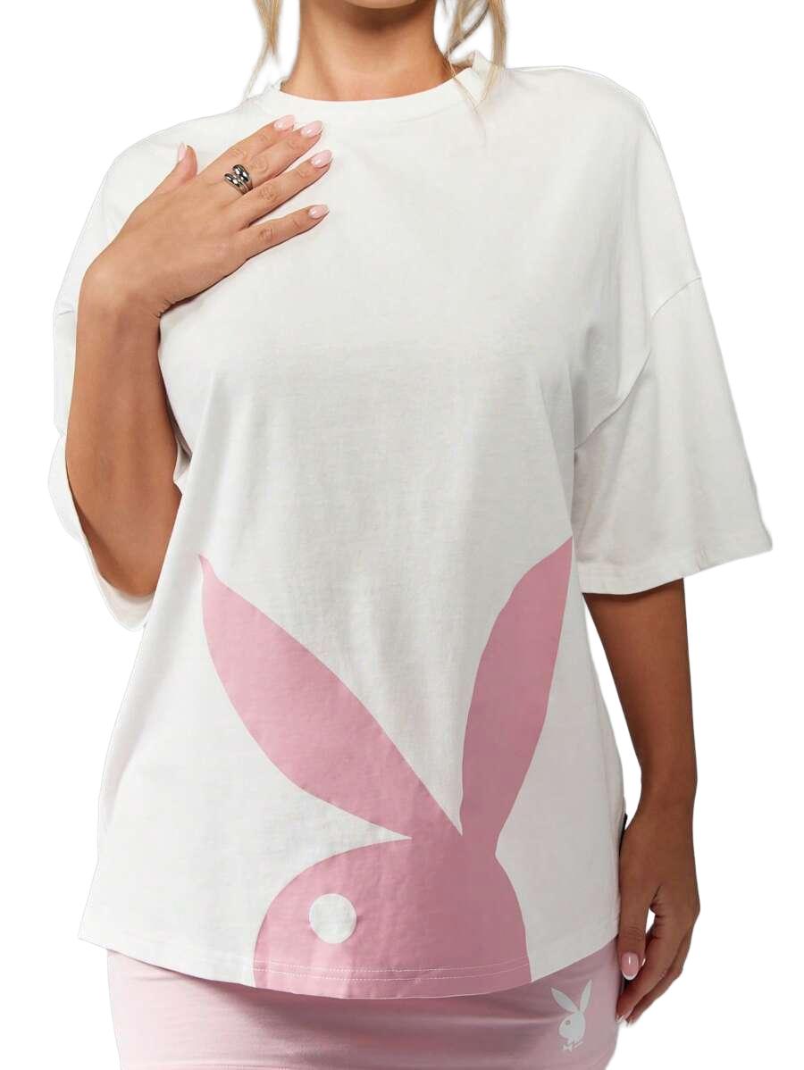 T-SHIRT DAMSKI BAWEŁNIANY Z NADRUKIEM