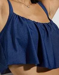BIUSTONOSZ BIKINI GORSET W OPTYCE DŻINSU