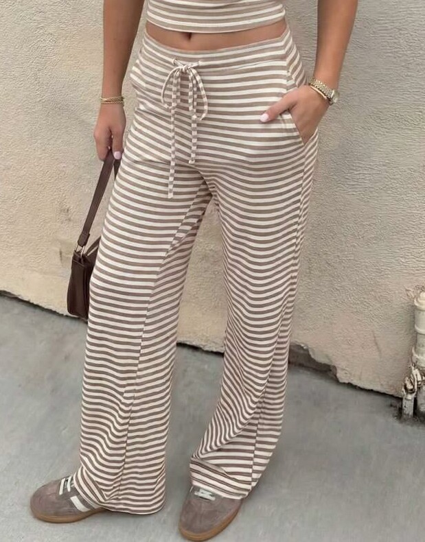 spodnie w paski casual