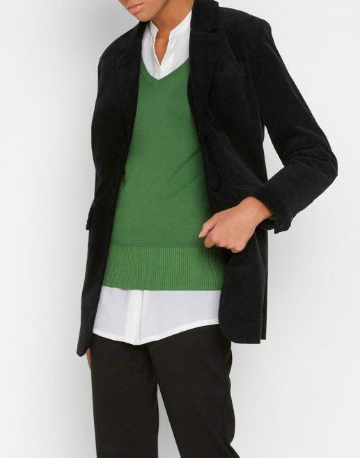 SWETER Z DEKOLTEM W SEREK 
