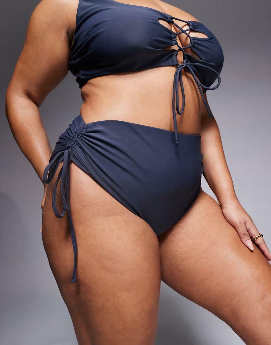 SZARY DÓŁ OD BIKINI WYSOKI STAN