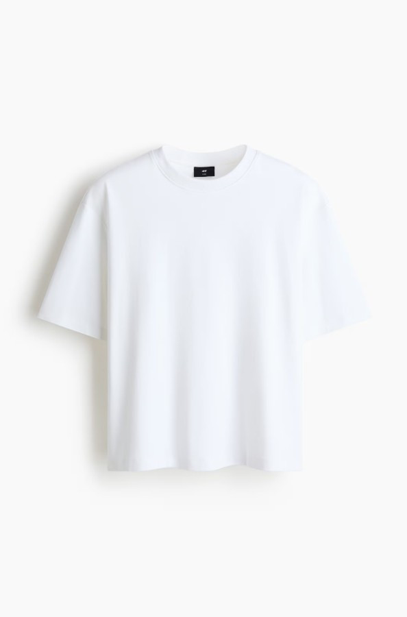 Biały gładki T-shirt