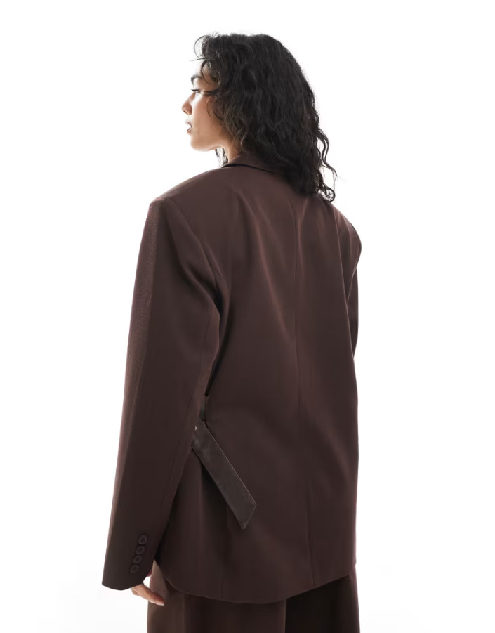 BRĄZOWA MARYNARKA OVERSIZE