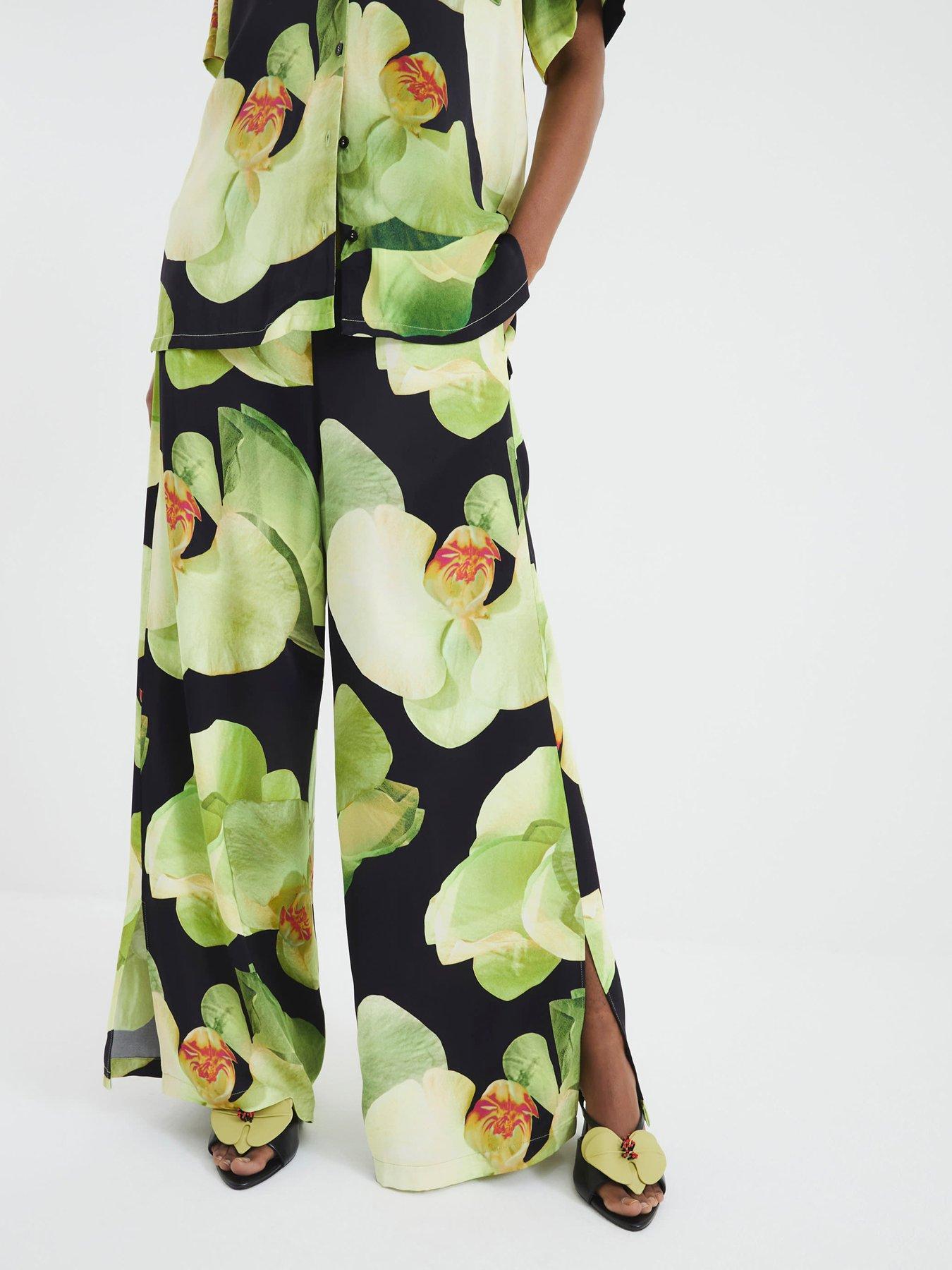 RIVER ISLAND SPODNIE Z LEJĄCEJ WISKOZY