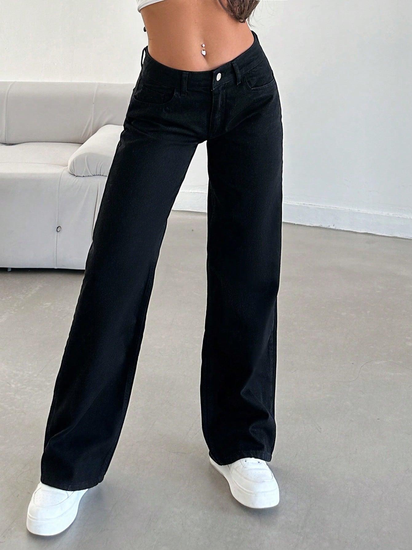 KLASYCZNE CZARNE SPODNIE JEANS 