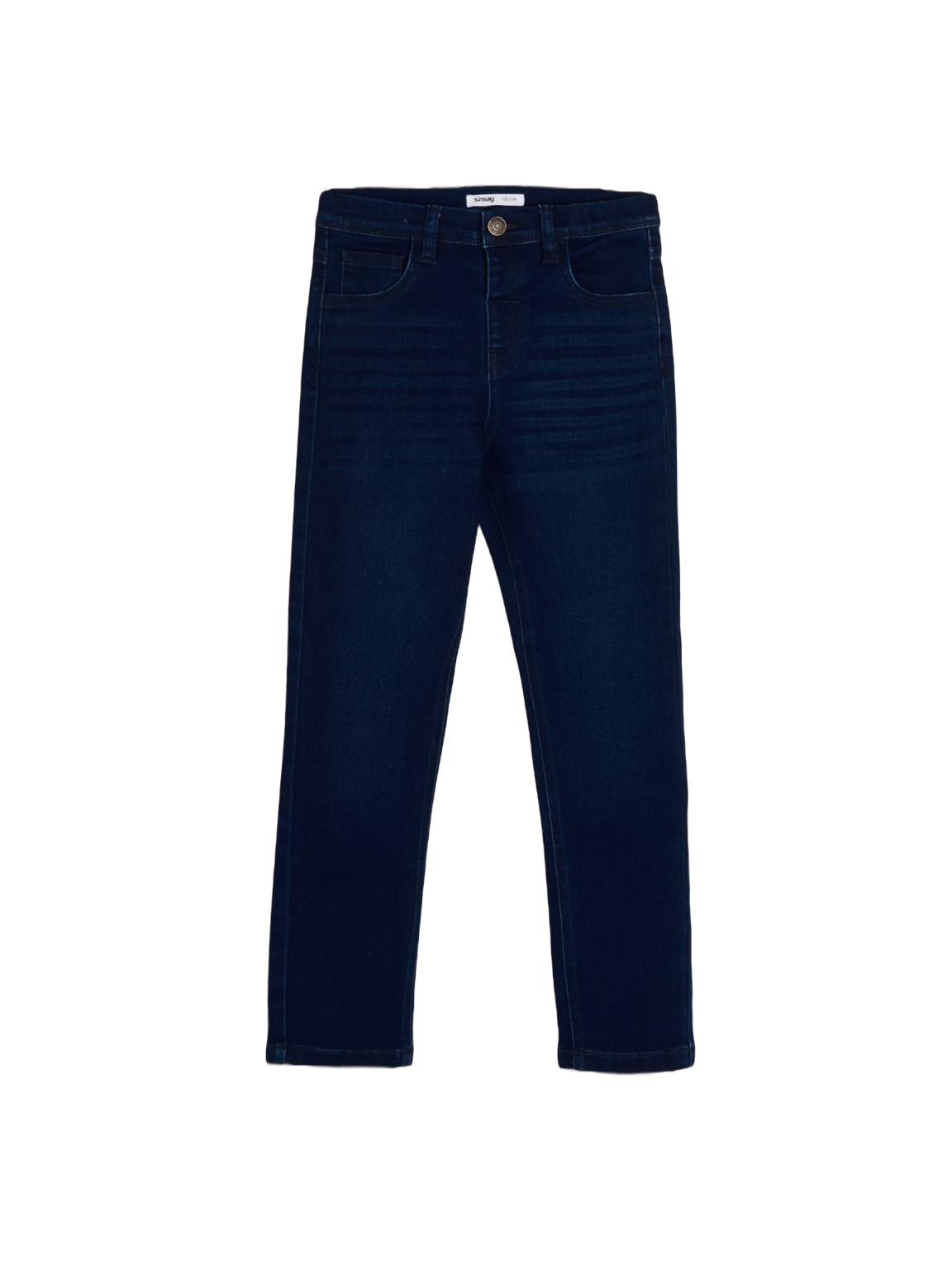 GRANATOWE SPODNIE JEANS