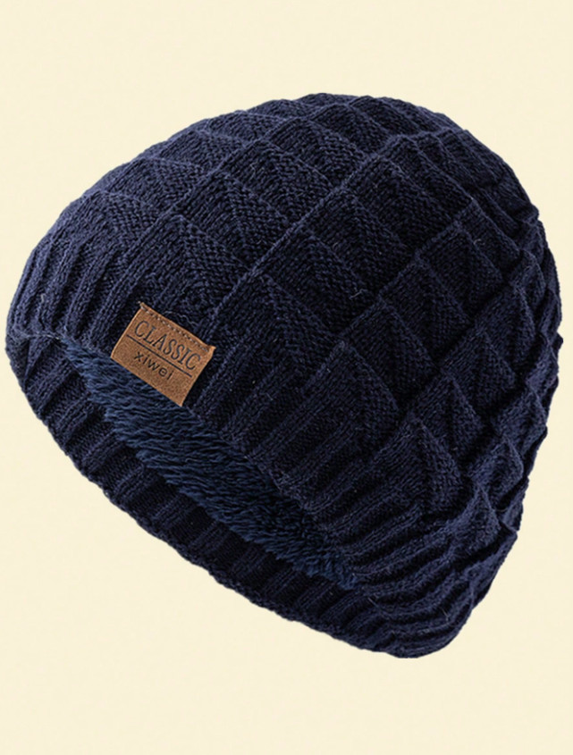 granatowa czapka beanie