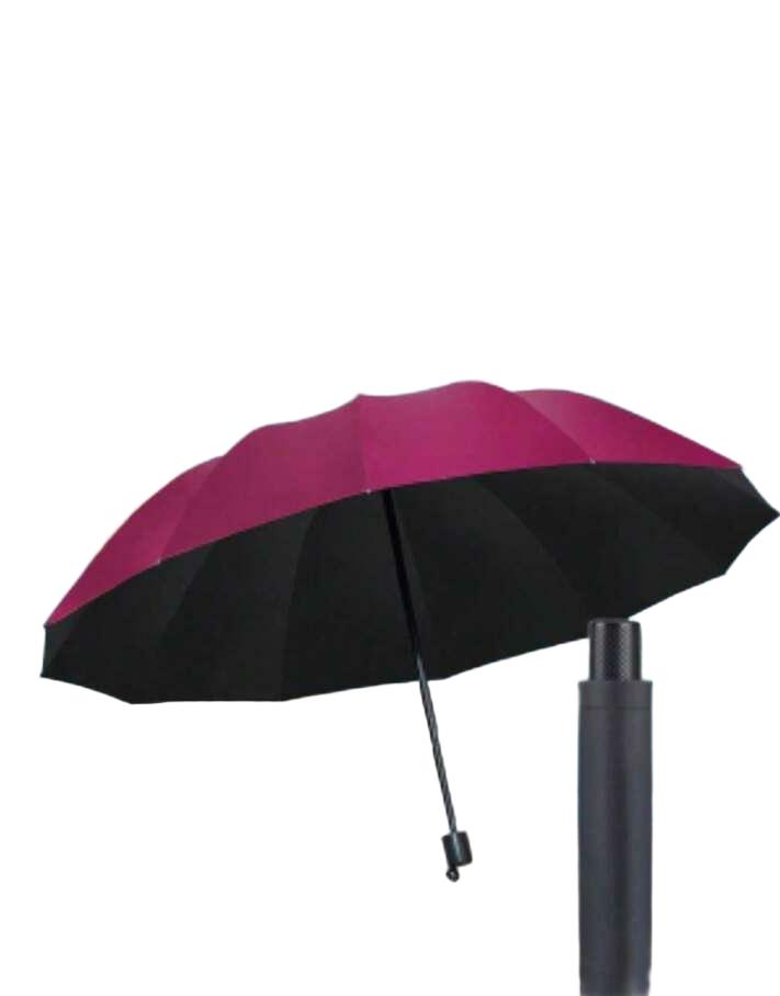bordowy parasol przeciwdeszczowy