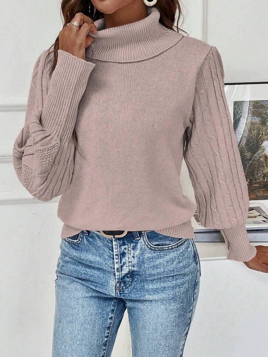 beżowy sweter golf