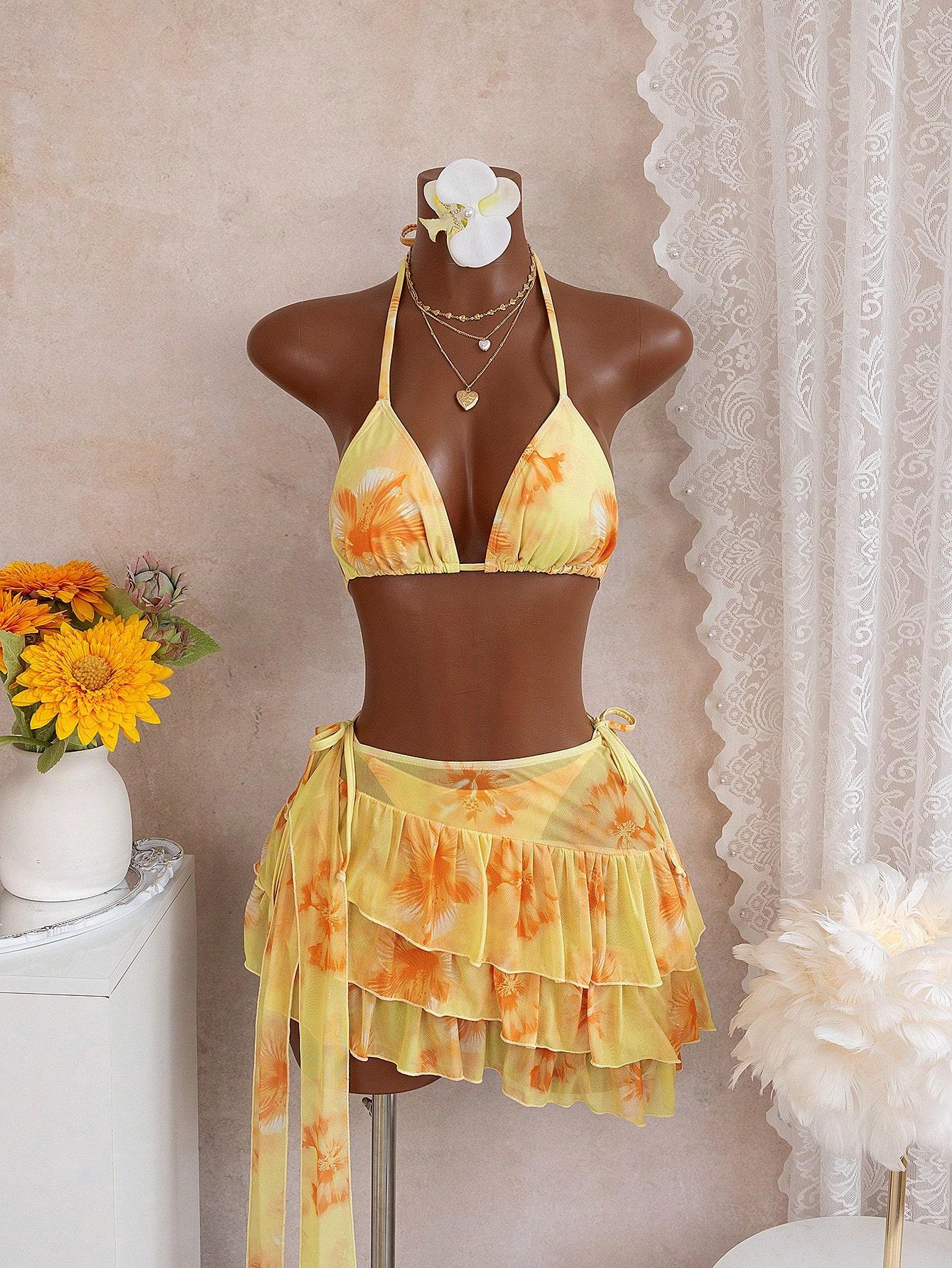 komplet bikini spódnica zestaw