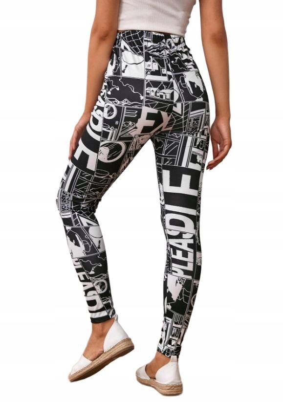 LEGGINSY WYSOKI STAN print