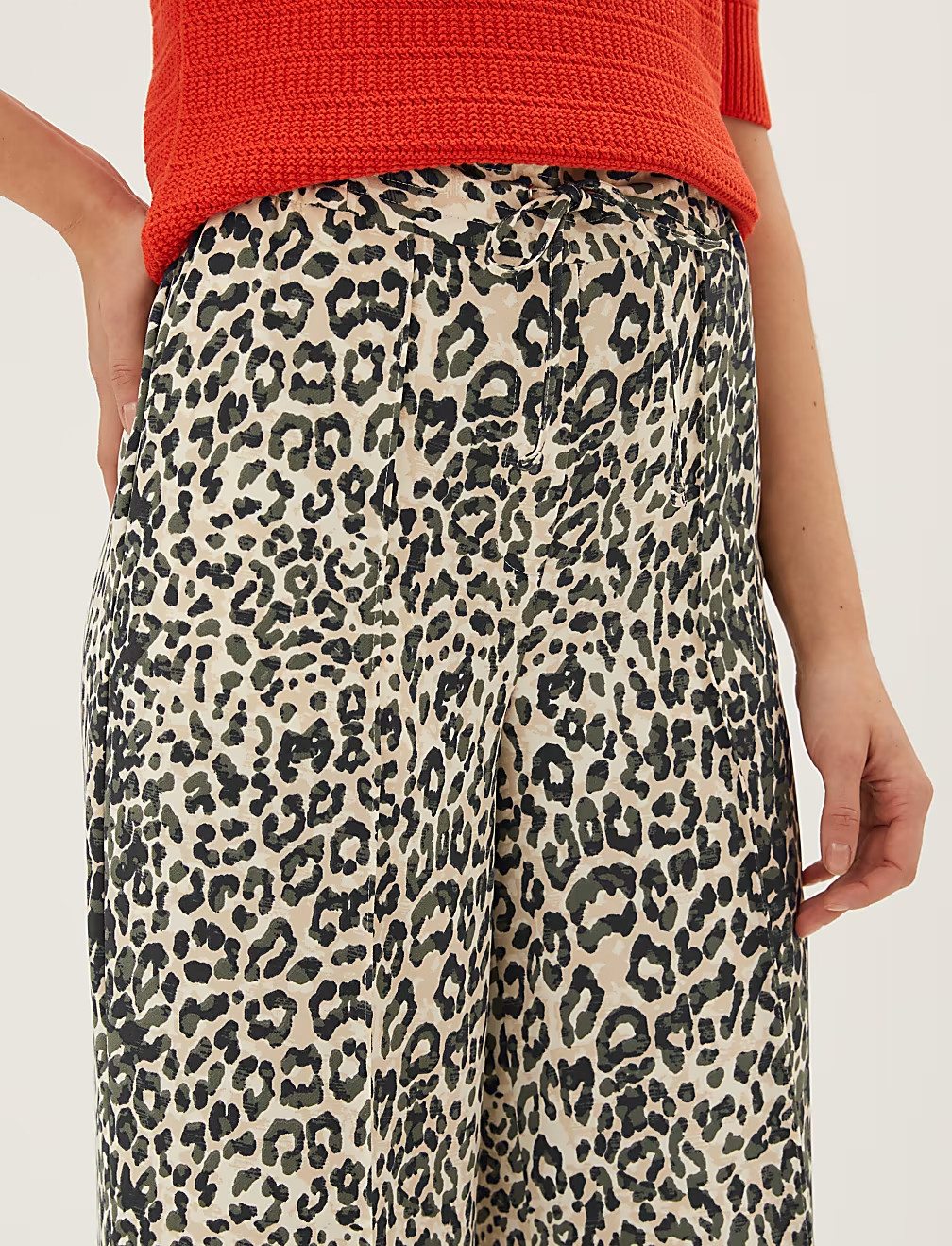PROSTE SPODNIE ANIMAL PRINT T59-1524T-Y8