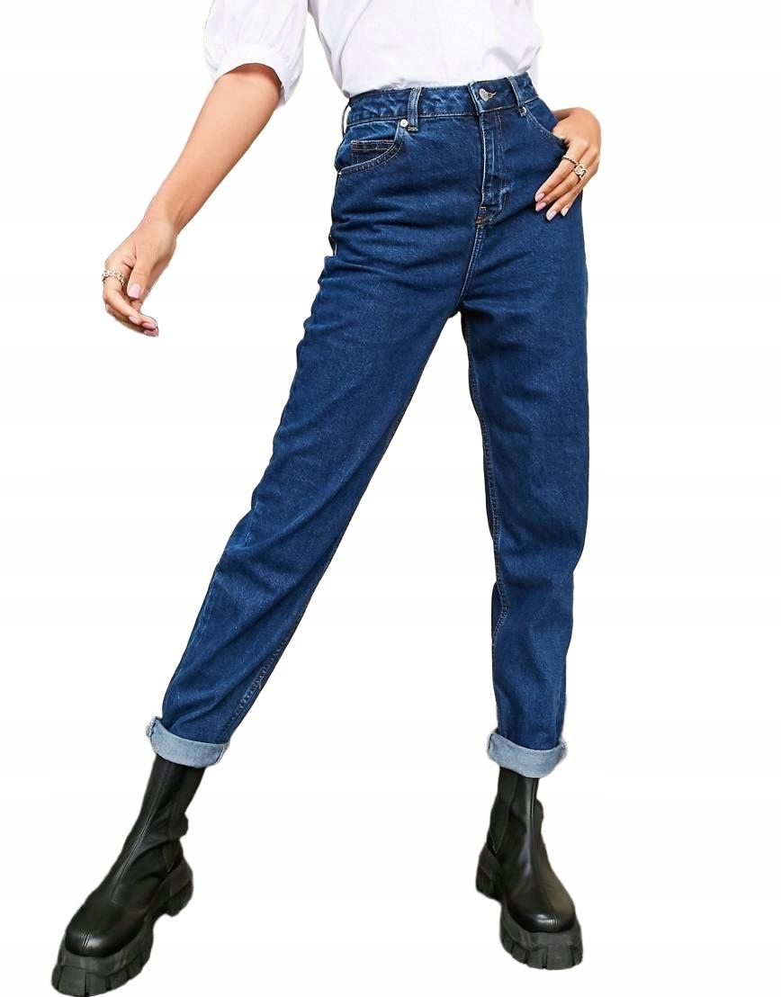 niebieskie spodnie jeans 
