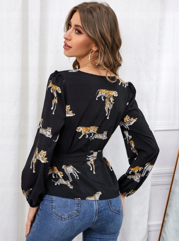 CZARNA BLUZKA PRINT
