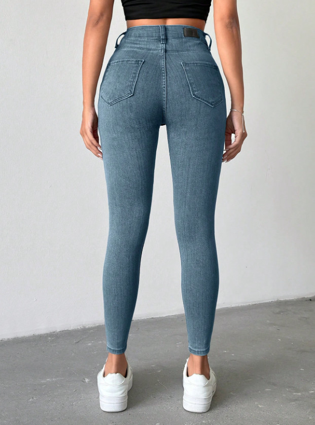 NIEBIESKIE SPODNIE JEANS RURKI