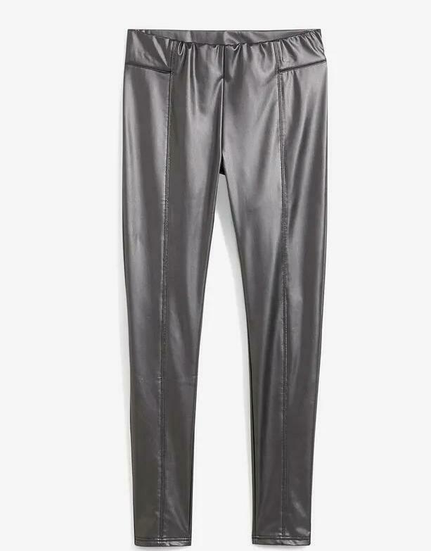 LEGGINSY Z METALICZNYM POŁYSKIEM