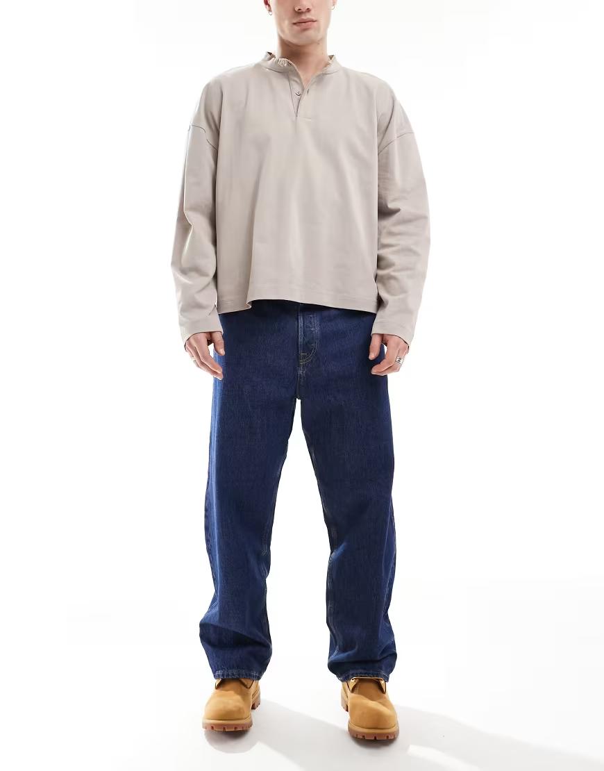 NIEBIESKIE SPODNIE JEANS BAGGY