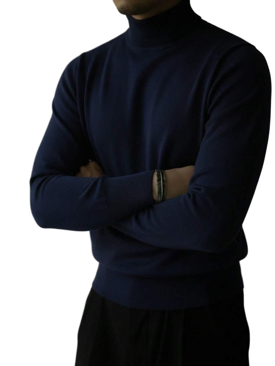 GRANATOWY SWETER GOLF