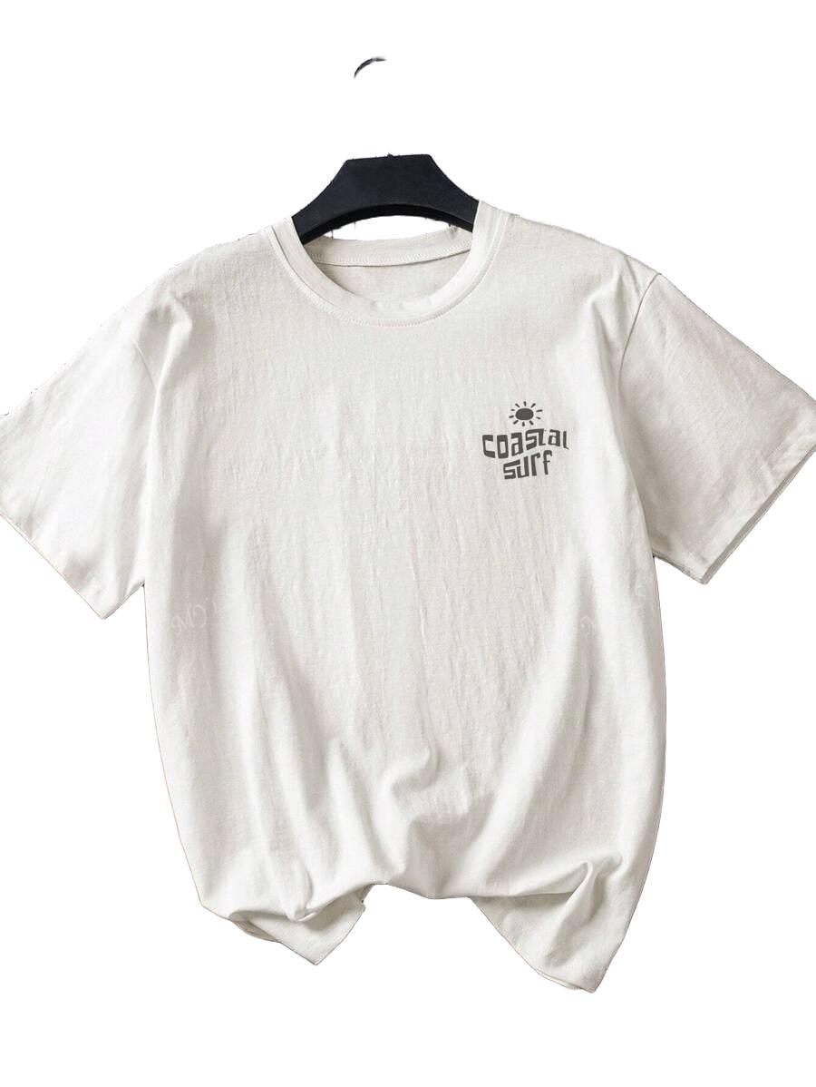 T-SHIRT BAWEŁNIANY Z NADRUKIEM