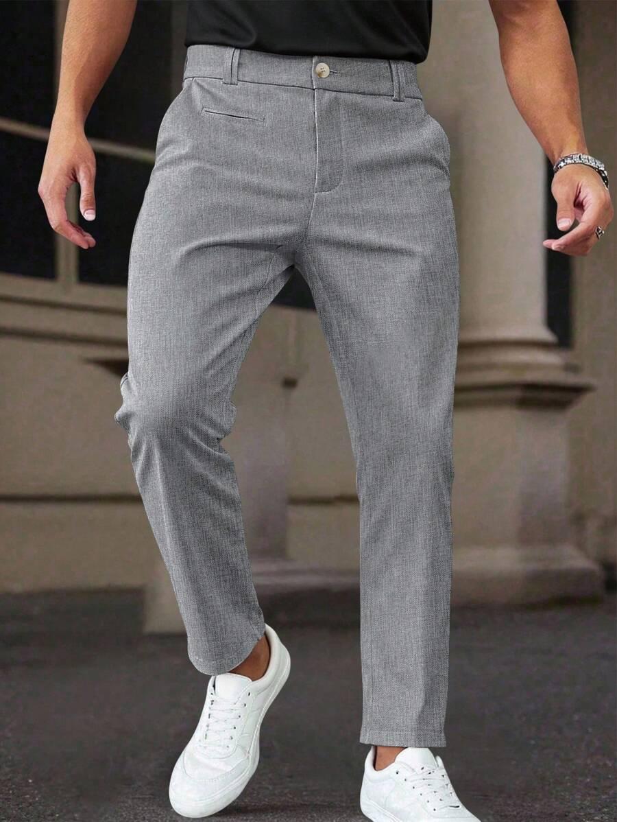 szare spodnie casual