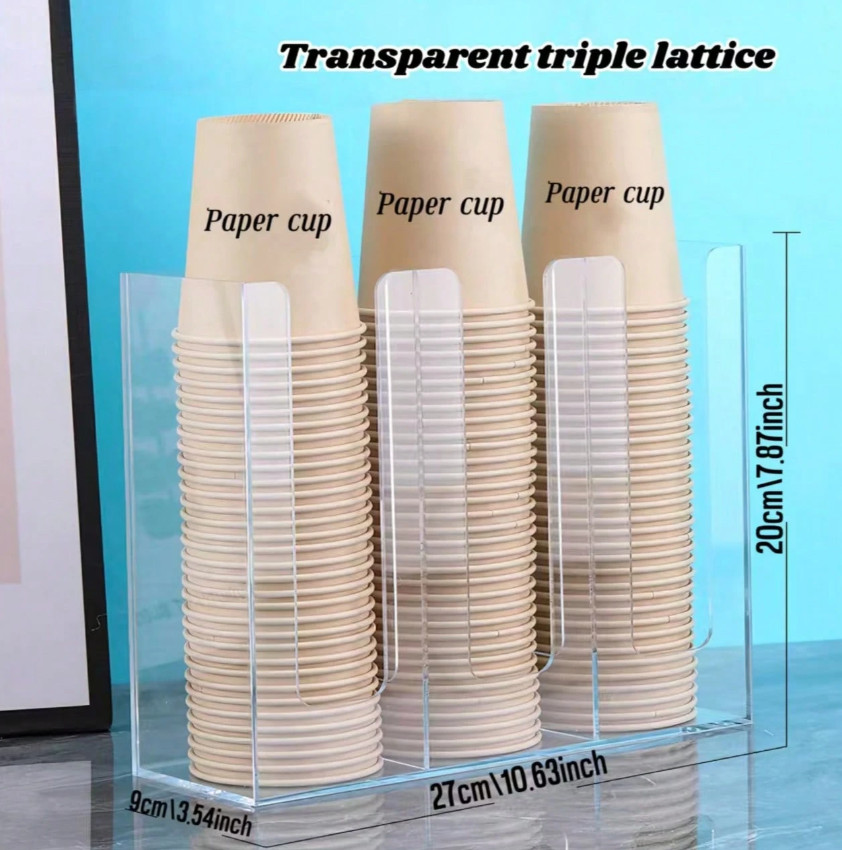 PLASTIKOWY POJEMNIK NA KUBKI PAPIEROWE 