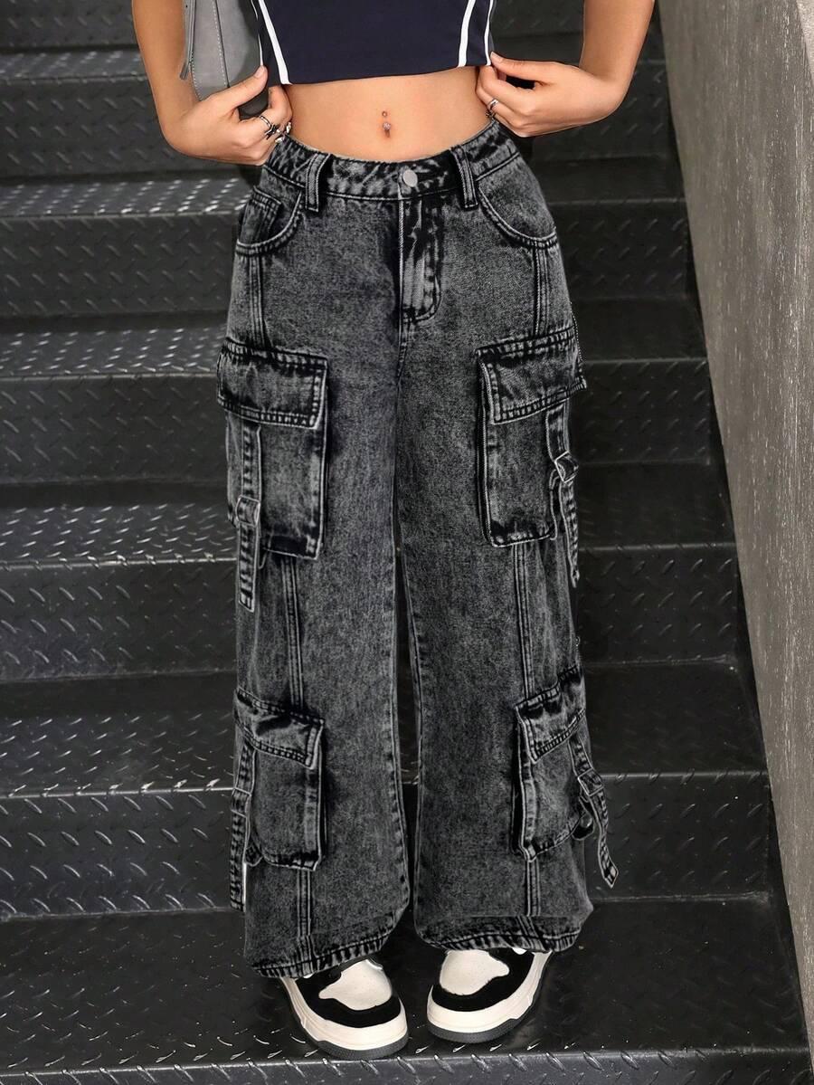 szare spodnie jeans