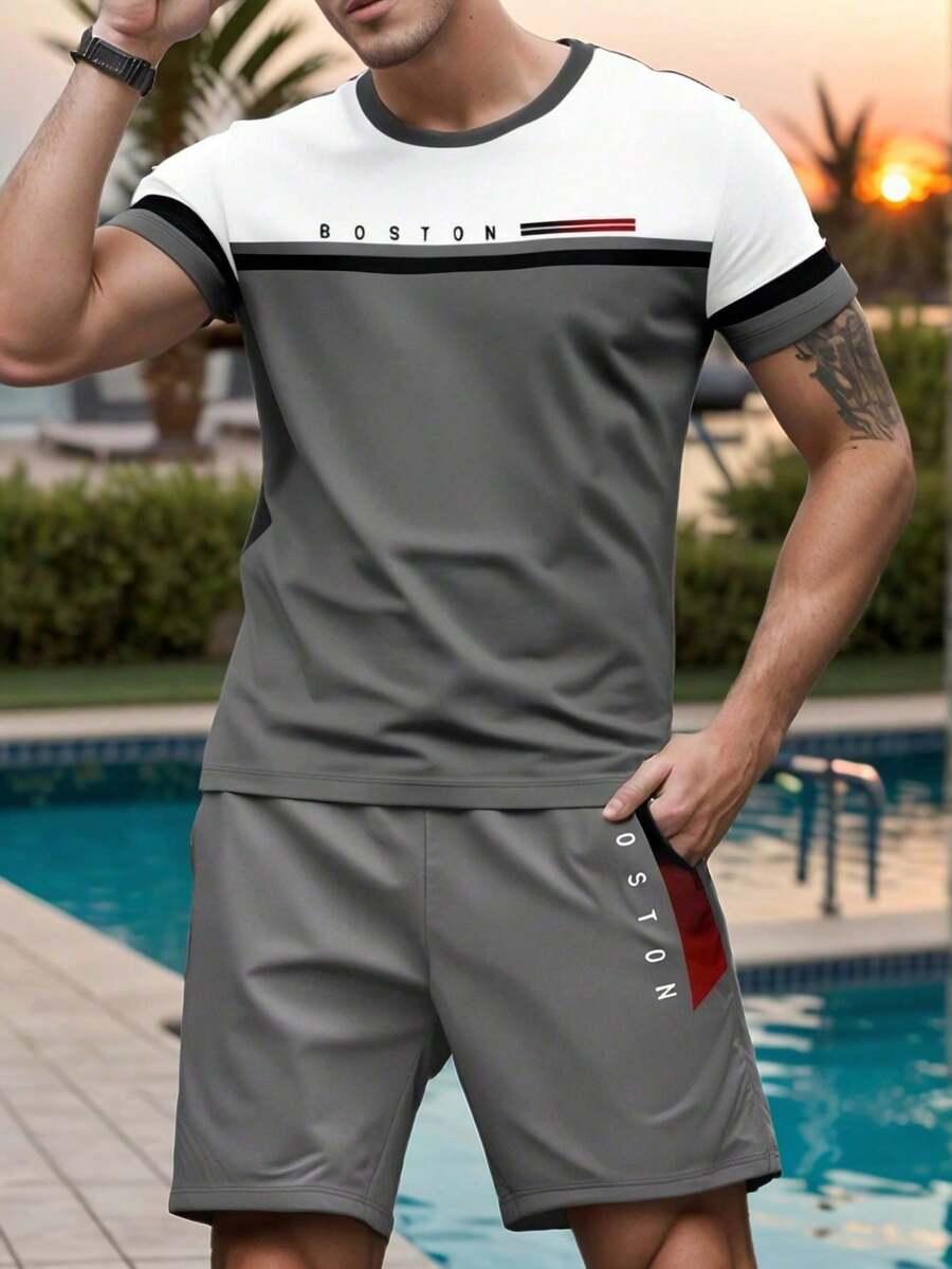 DWUCZĘŚCIOWY KOMPLET SPODENKI T-SHIRT 
