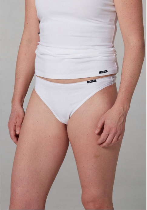 białe majtki stringi 2-pack