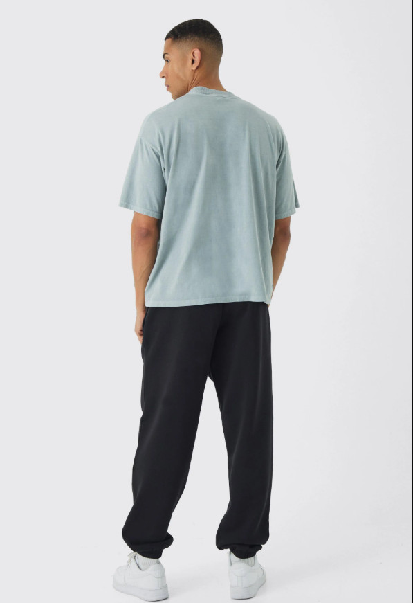 SZARY T-SHIRT OVERSIZE