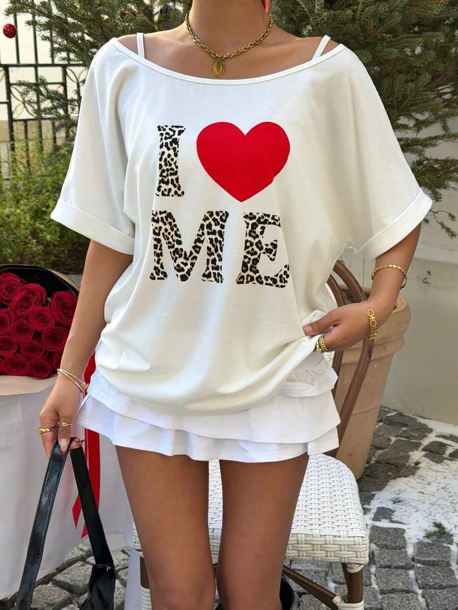 biały t-shirt nadruk