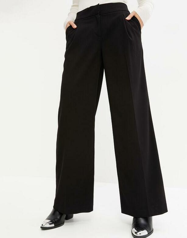 CZARNE ELEGANCKIE SPODNIE