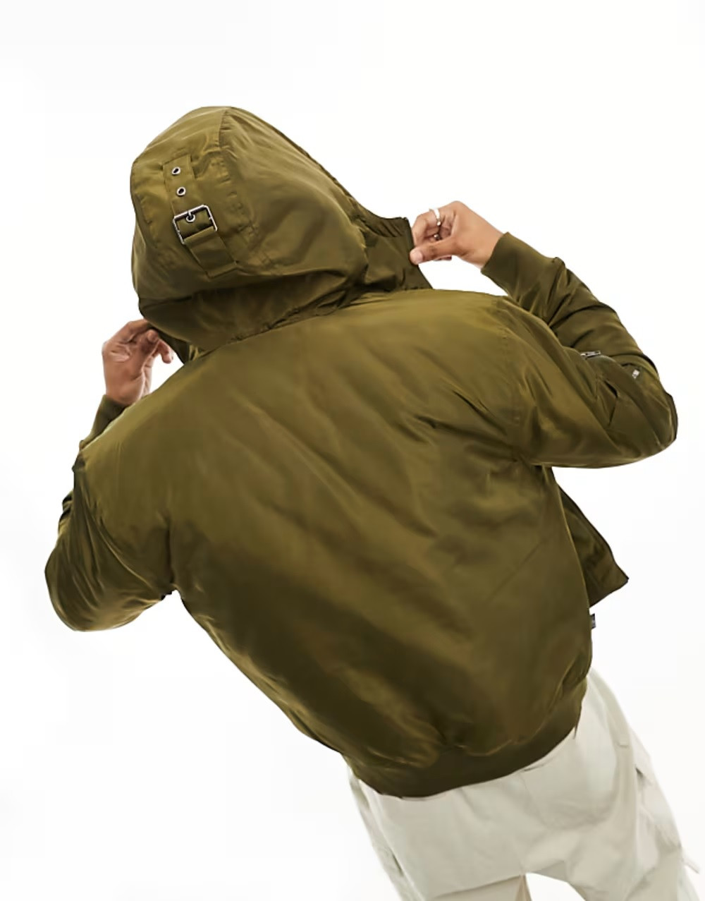 KURTKA BOMBER KAPTUR KHAKI 