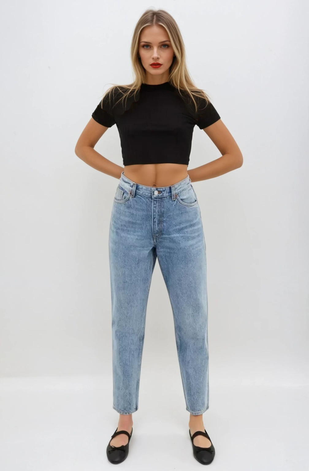 NIEBIESKIE SPODNIE JEANS KIESZENIE