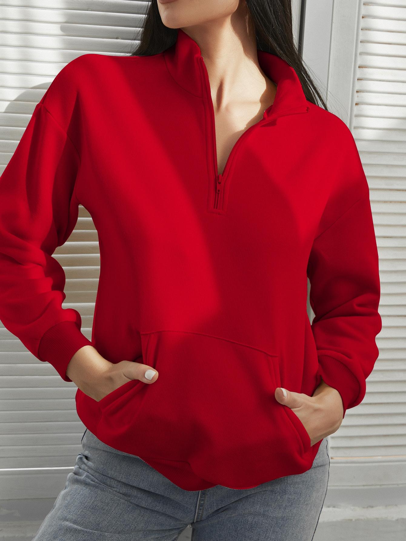 czerwona bluza zip 